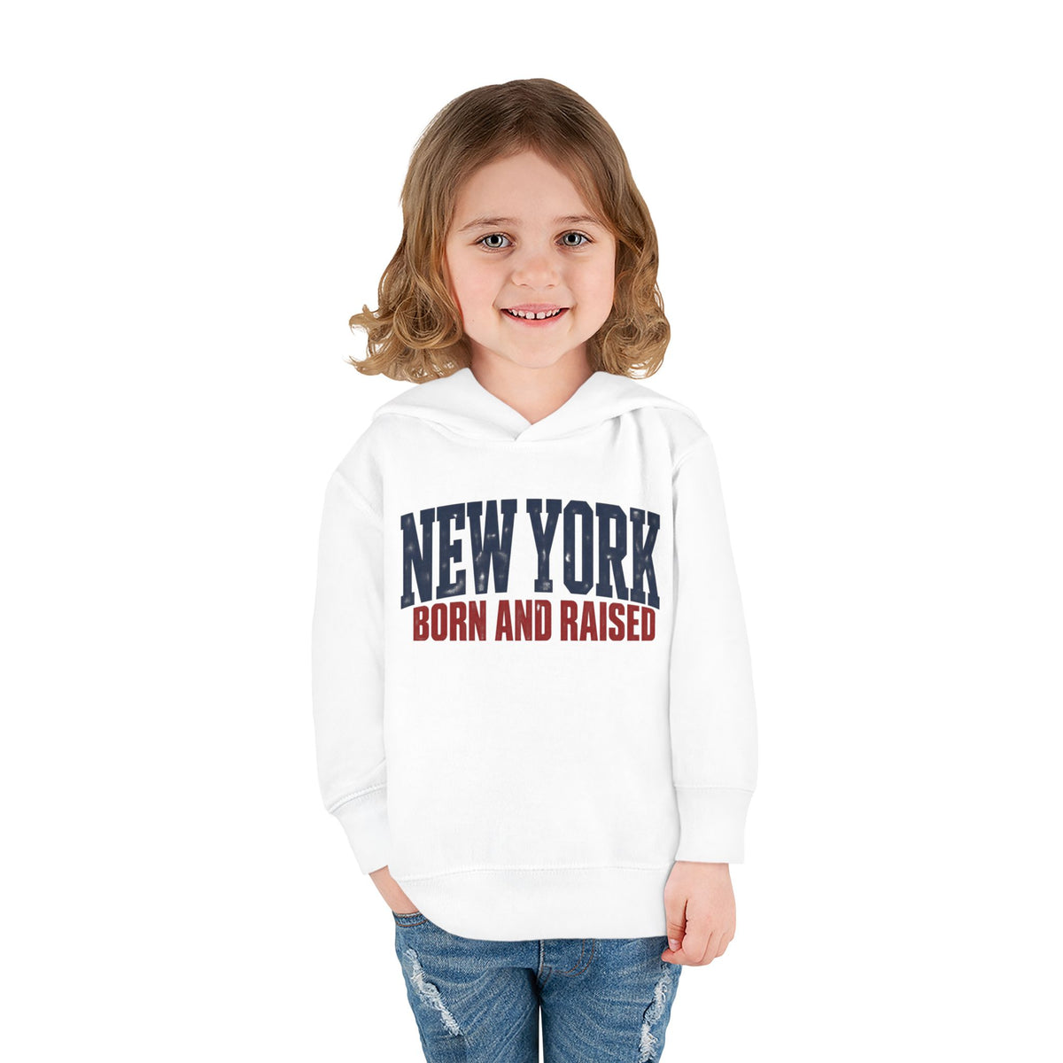 New York Born and Raised Premium Northeast Streetwear Unisex Toddler Pullover Fleece Hoodie Graphic
