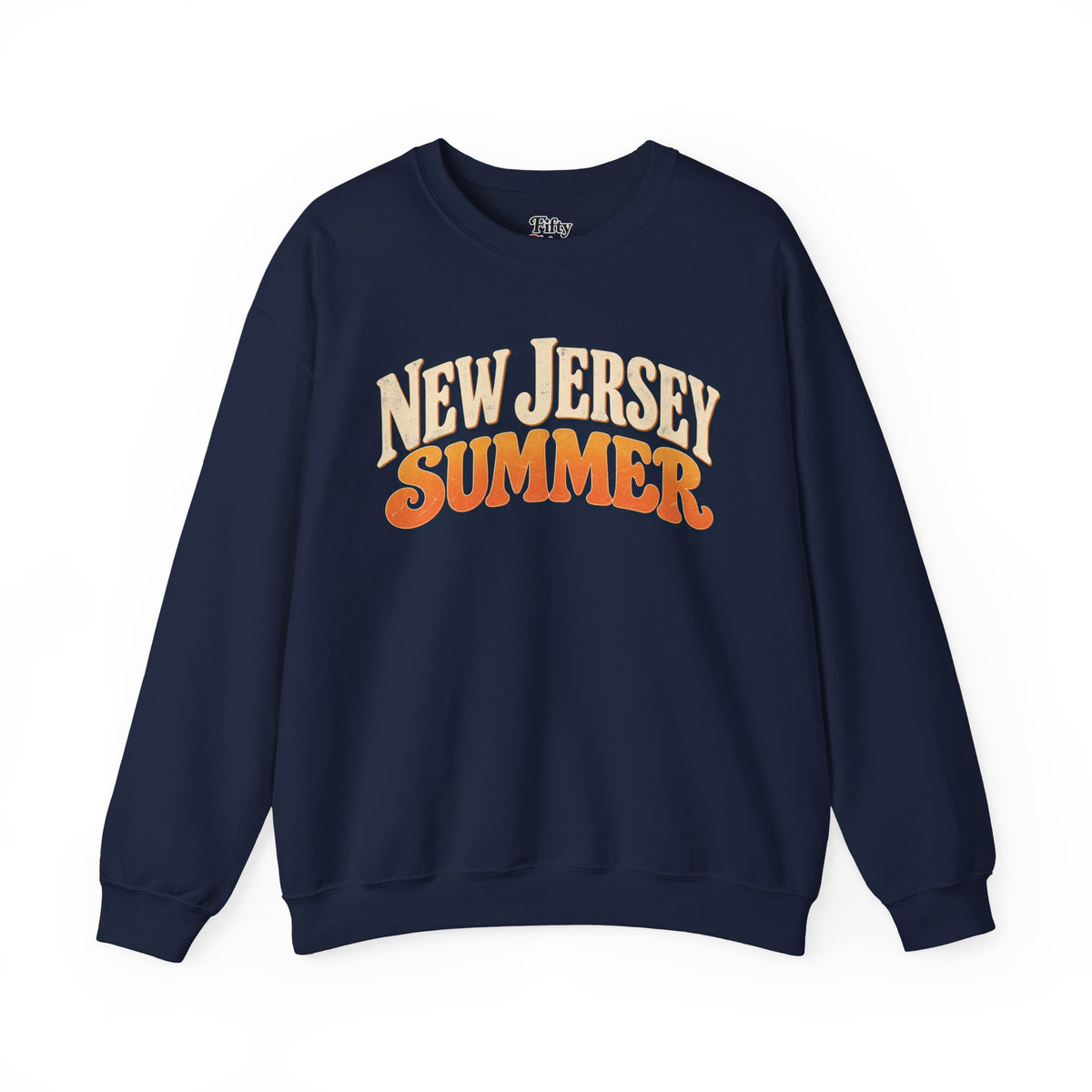 New Jersey Summer Unisex Crewneck Sweatshirt State Name Graphic