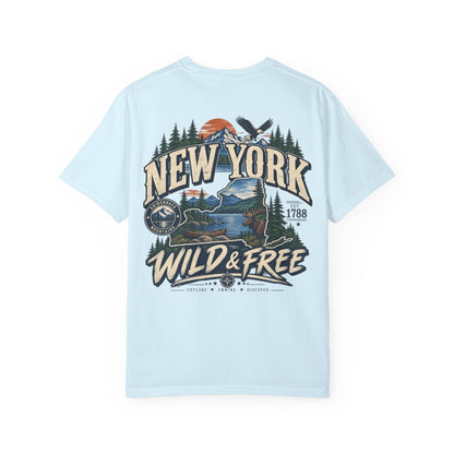 New York Wild & Free Unisex Comfort Color 1717 Streetwear Graphic Tee