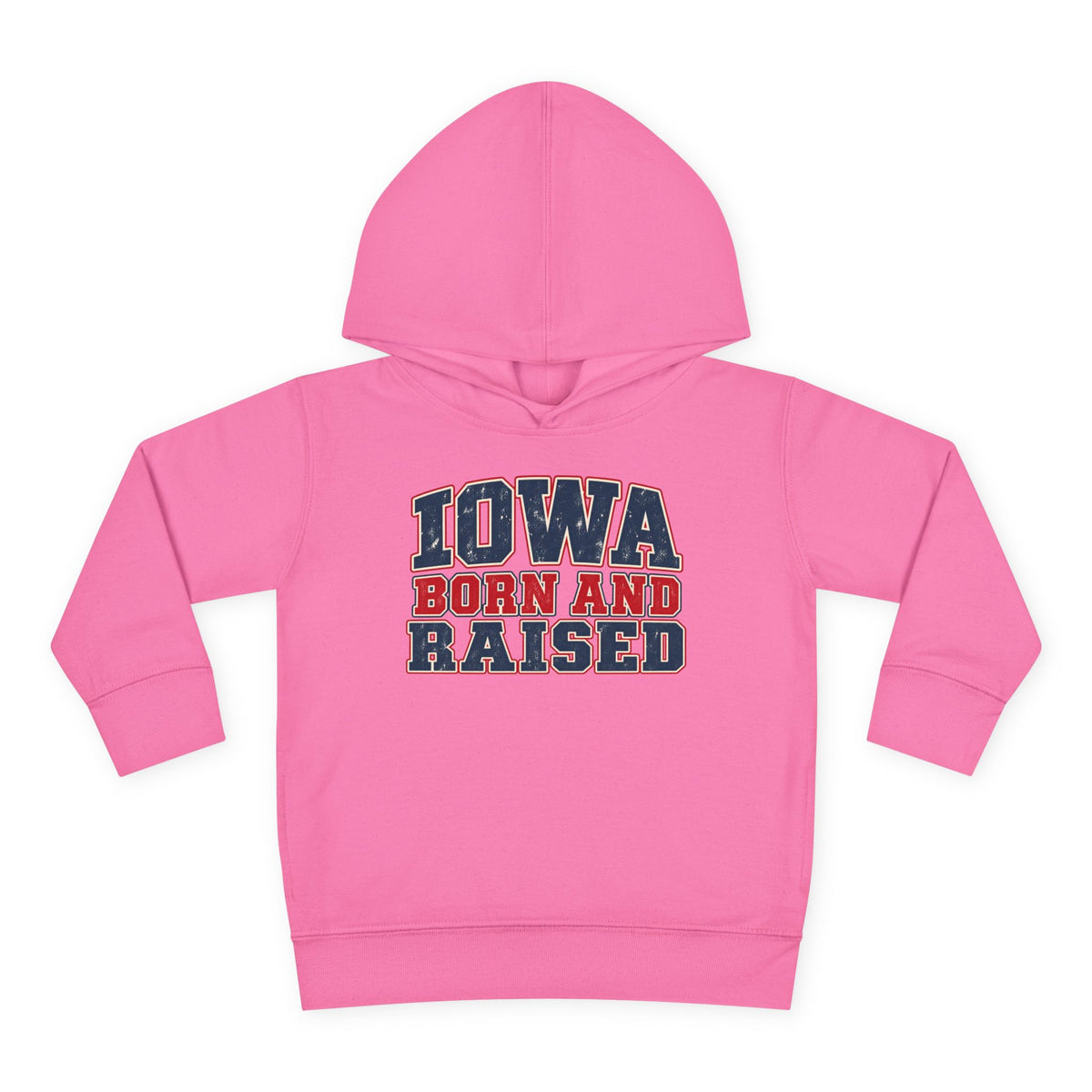 Iowa Born and Raised intage Farmhouse Americana Unisex Toddler Pullover Fleece Hoodie