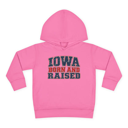 Iowa Born and Raised intage Farmhouse Americana Unisex Toddler Pullover Fleece Hoodie