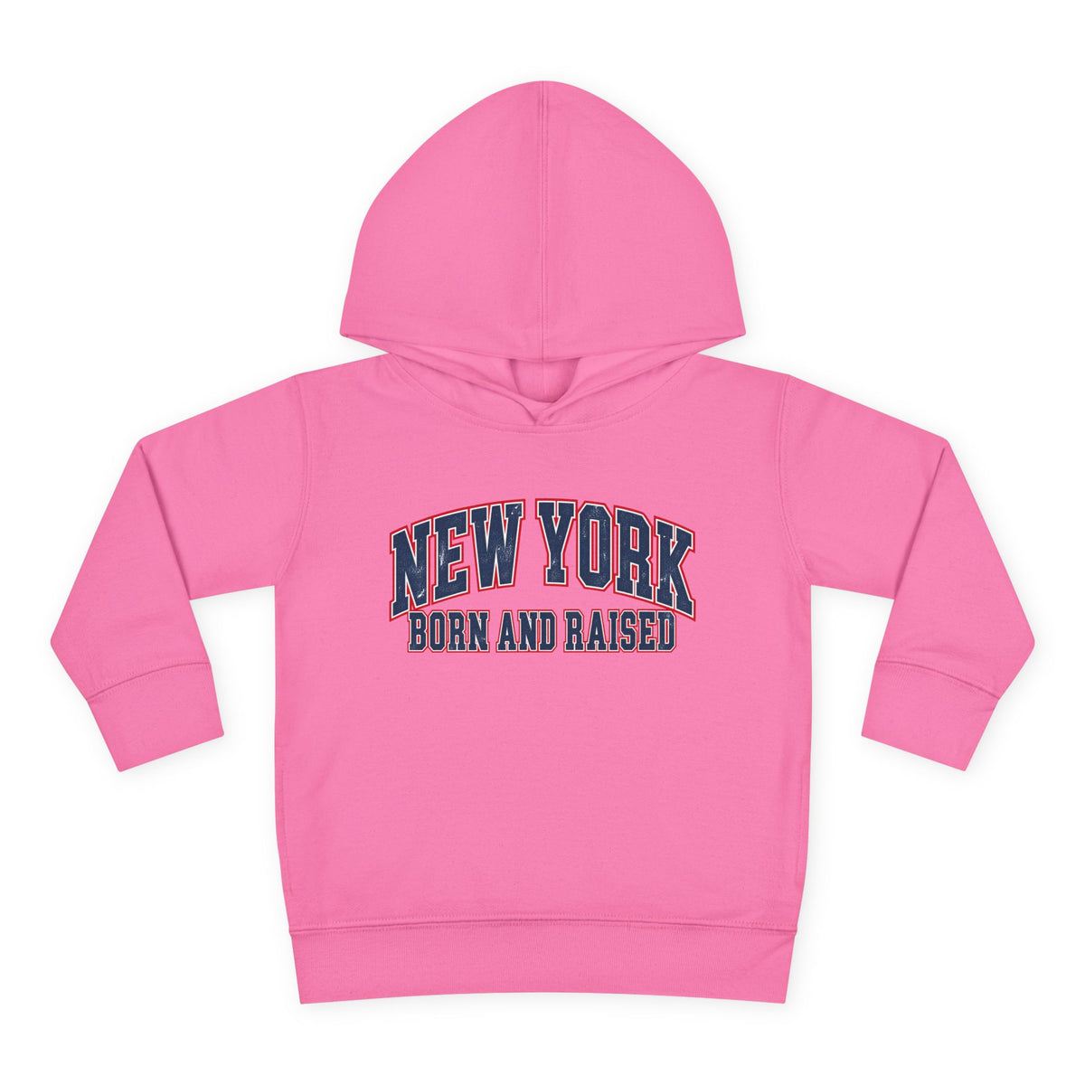 New York Born and Raised Vintage Athletic Heritage Unisex Toddler Pullover Fleece Hoodie Graphic