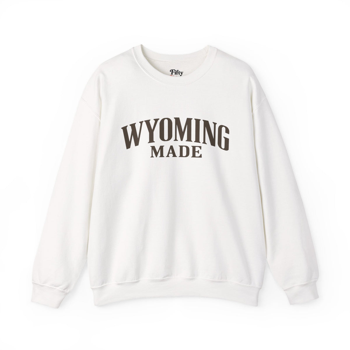 Wyoming Made Unisex Crewneck Sweatshirt State Name Graphic
