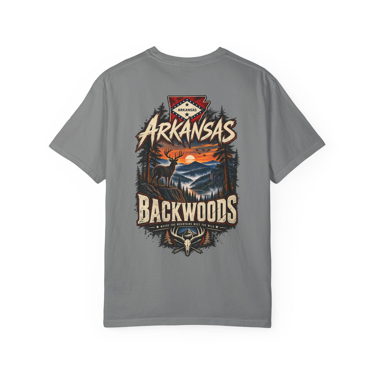 Arkansas Backwoods Unisex Comfort Color 1717 Streetwear Graphic Tee