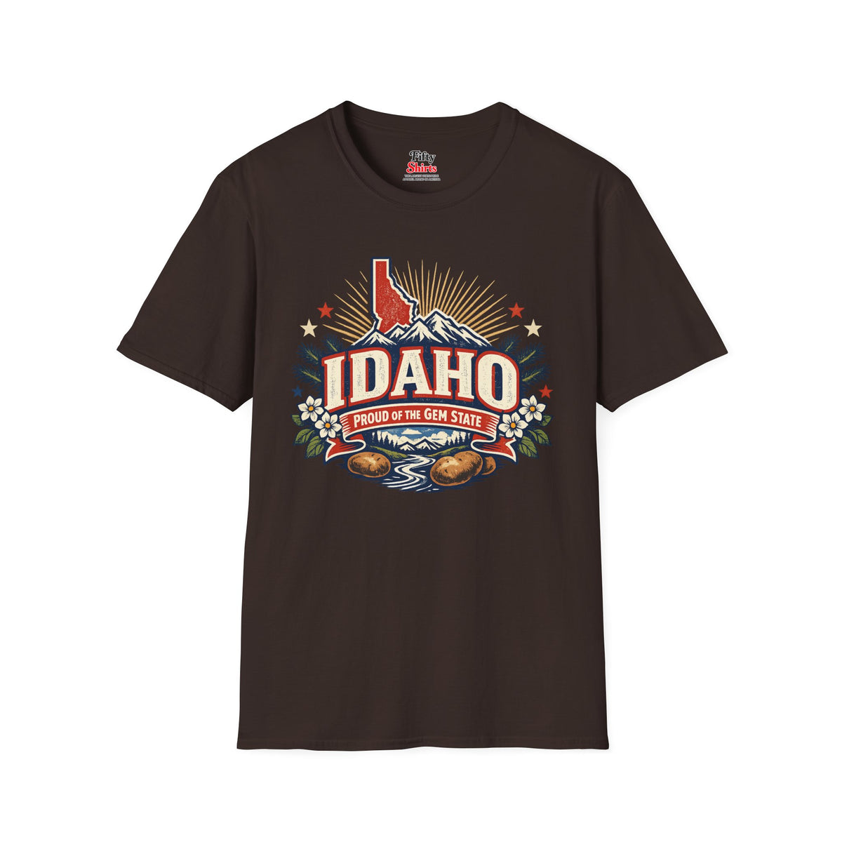 Idaho State Pride Unisex Softstyle T Shirt State Pride Graphic Tee Collections FS03