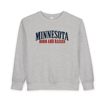 Minnesota Born and Raised Luxury Heritage Unisex Toddler Sweatshirt