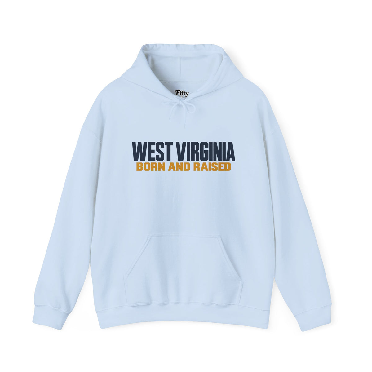 West Virginia Born and Raised Minimal Modern Unisex Hoodie Graphic