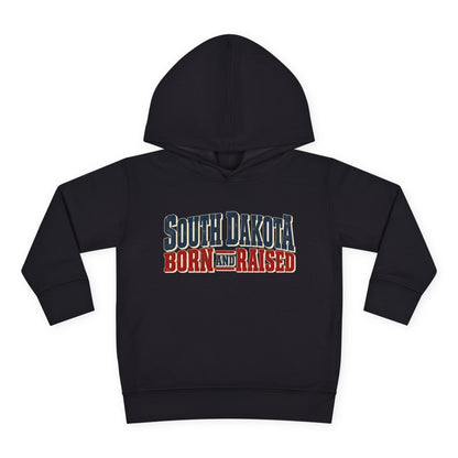 South Dakota Born and Raised Vintage Americana Unisex Toddler Pullover Fleece Hoodie