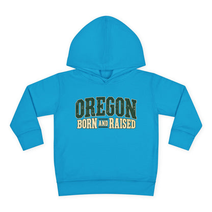 Oregon Born and Raised Pacific Northwest Americana Unisex Toddler Pullover Fleece Hoodie
