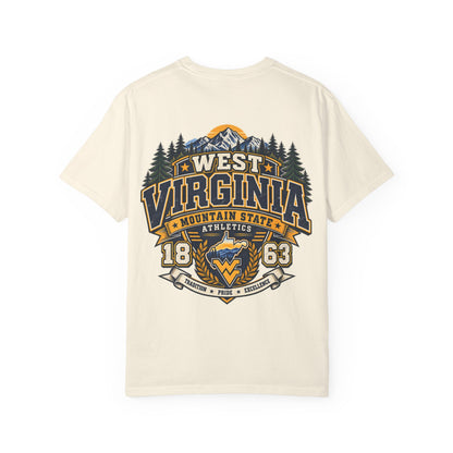 West Virginia Mountain State Athletics Unisex Comfort Color 1717 Streetwear Graphic Tee