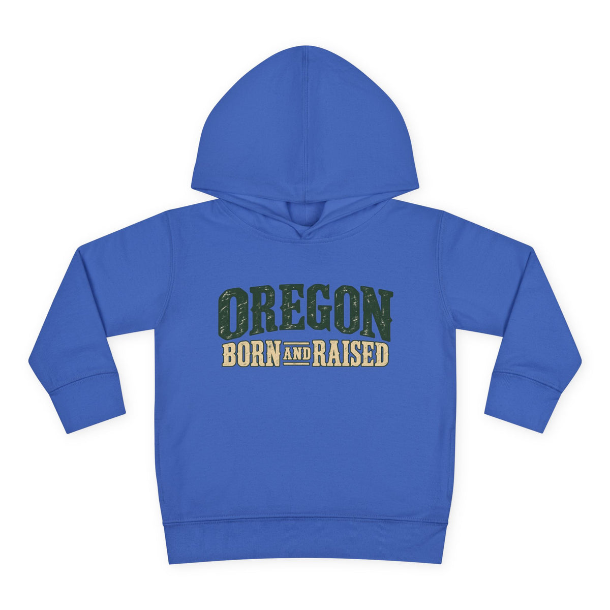 Oregon Born and Raised Rustic Pacific Northwest Unisex Toddler Pullover Fleece Hoodie