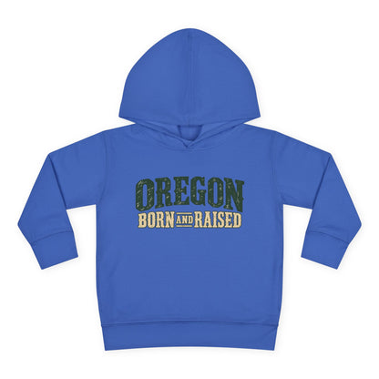 Oregon Born and Raised Rustic Pacific Northwest Unisex Toddler Pullover Fleece Hoodie