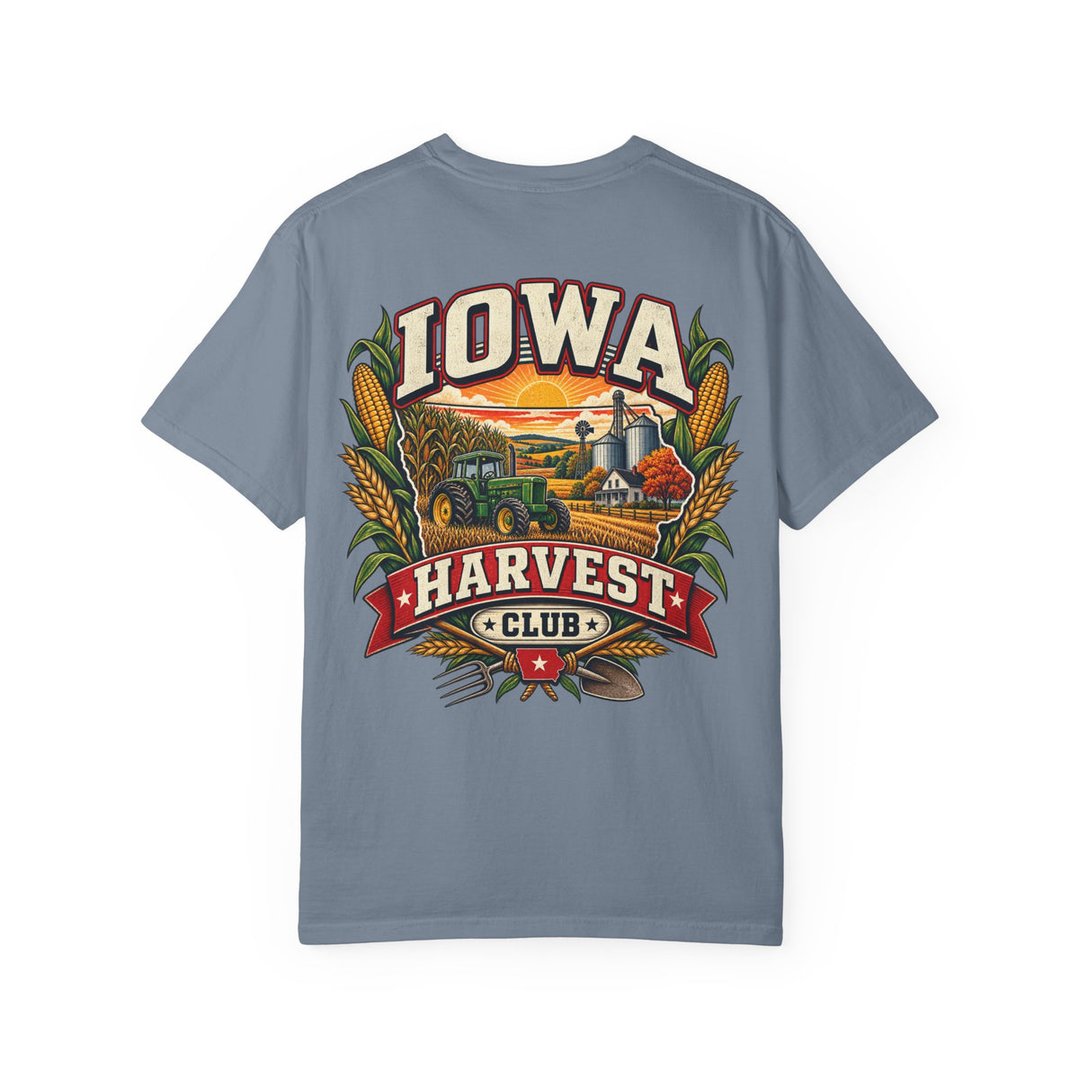 Iowa Harvest Club Unisex Comfort Color 1717 Streetwear Graphic Tee