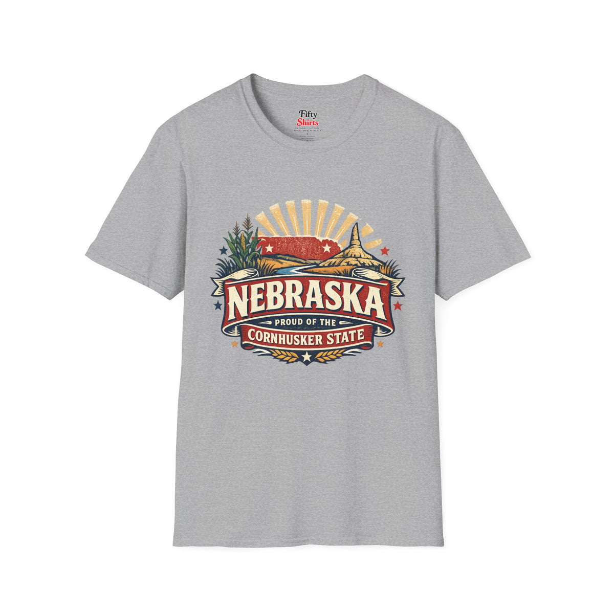 Nebraska State Pride Unisex Softstyle T Shirt State Pride Graphic Tee Collections FS03