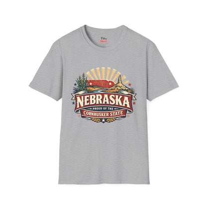 Nebraska State Pride Unisex Softstyle T Shirt State Pride Graphic Tee Collections FS03