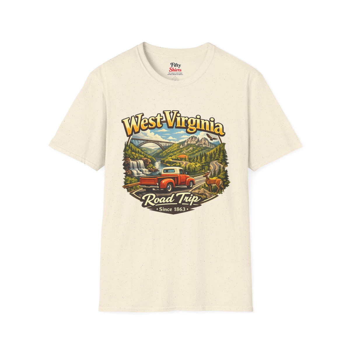 West Virginia Road Trip Unisex Softstyle T Shirt State Pride Graphic Tee Collections FS03