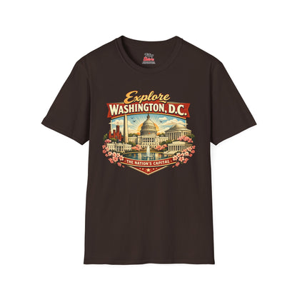 Explore Washington D.C. Unisex Softstyle T Shirt State Pride Graphic Tee Collections FS03