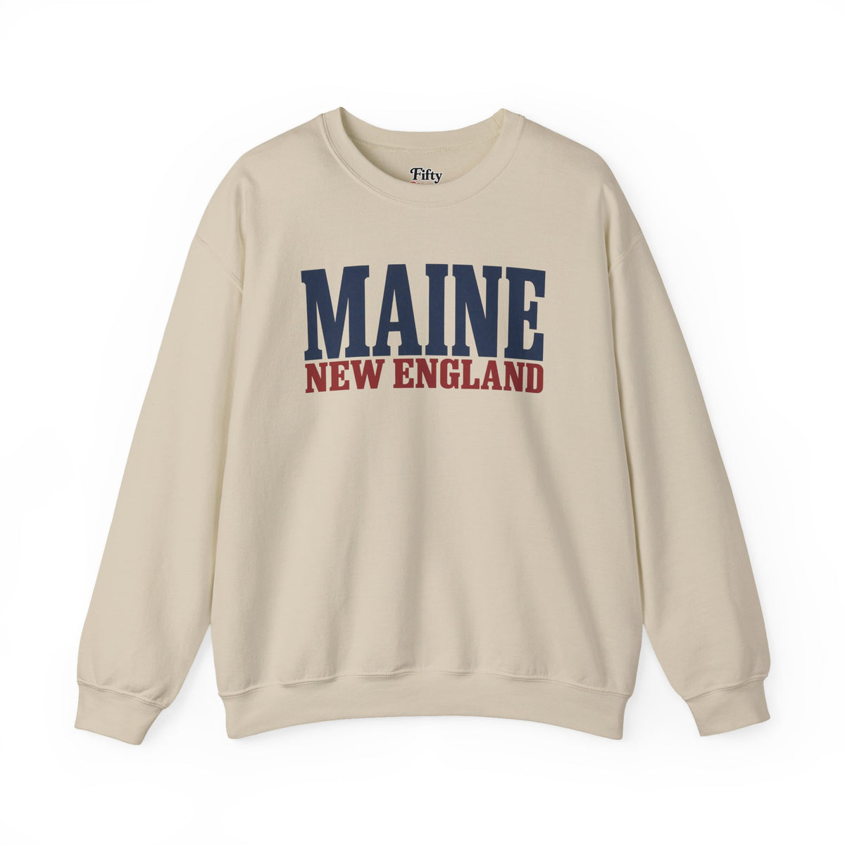 Maine New England Unisex Crewneck Sweatshirt State Name Graphic