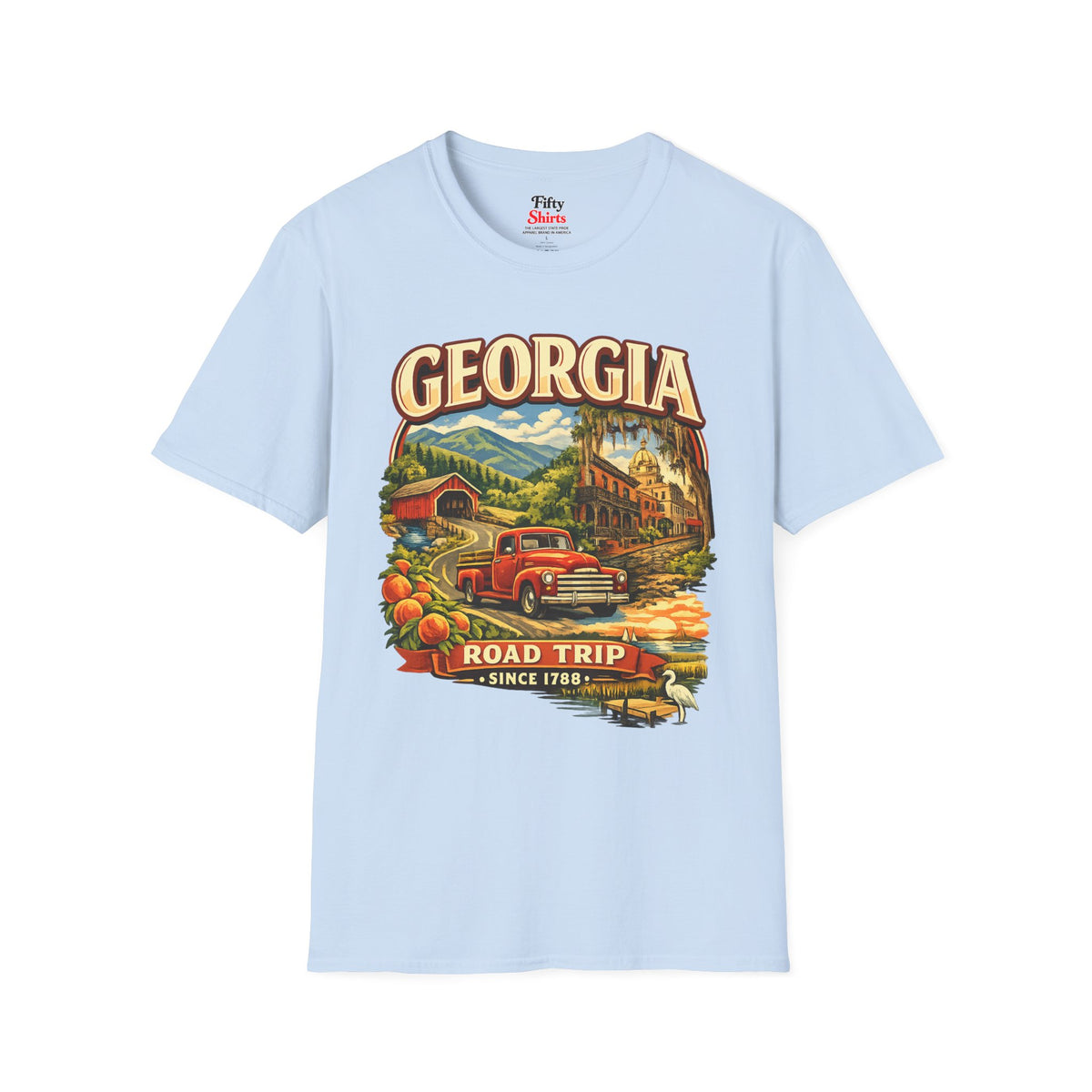 Georgia Road Trip Unisex Softstyle T Shirt State Pride Graphic Tee Collections FS03