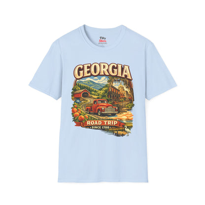 Georgia Road Trip Unisex Softstyle T Shirt State Pride Graphic Tee Collections FS03