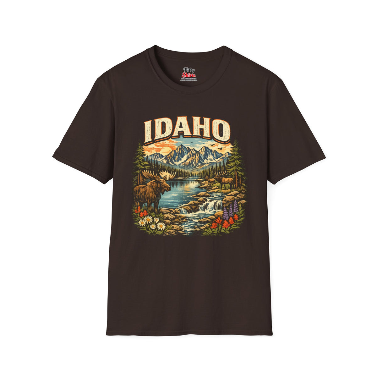 Idaho Wildlife Unisex Softstyle T Shirt State Pride Graphic Tee Collections FS03