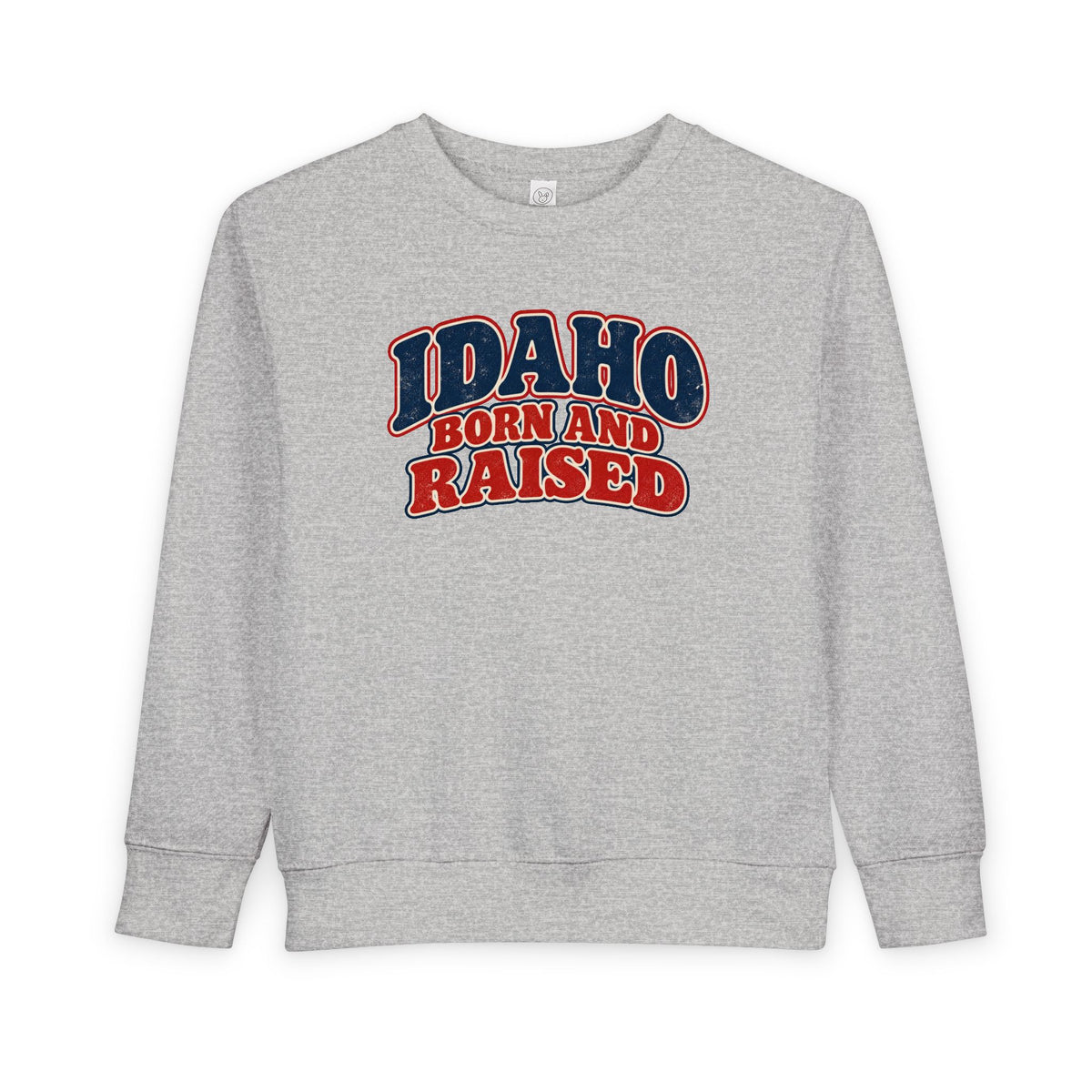 Idaho Born and Raised Retro 1970s Unisex Toddler Sweatshirt