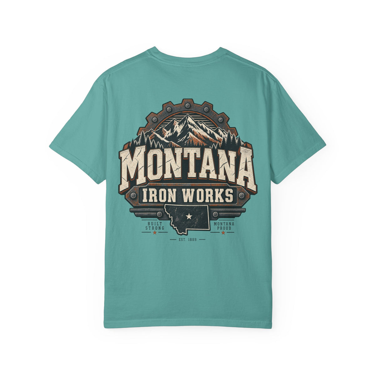 Montana Iron Works Unisex Comfort Color 1717 Streetwear Graphic Tee