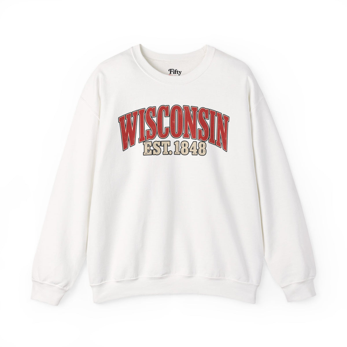 Wisconsin Est 1848 Unisex Crewneck Sweatshirt State Name Graphic