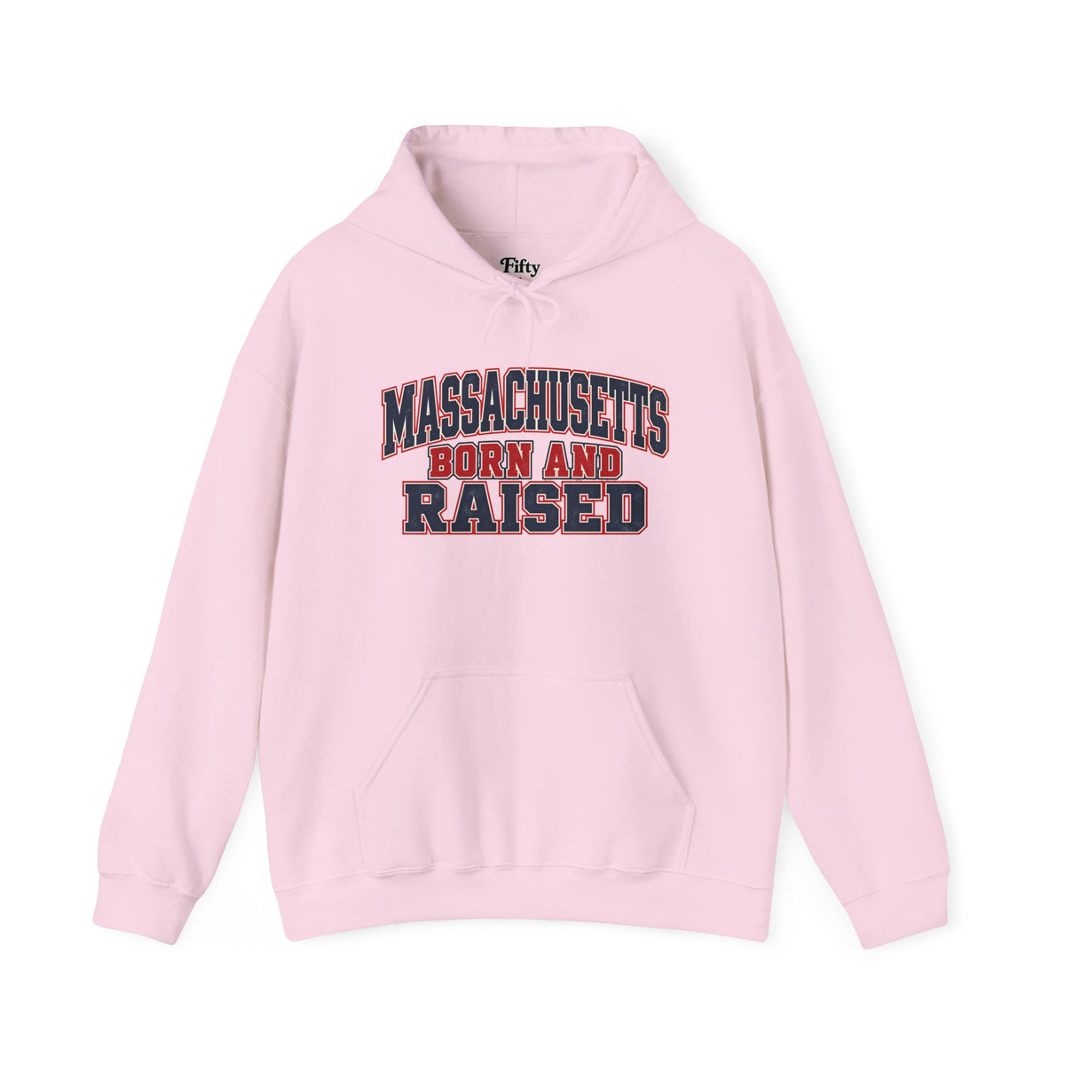 Massachusetts Born And Raised Unisex Hoodie State Name Graphic