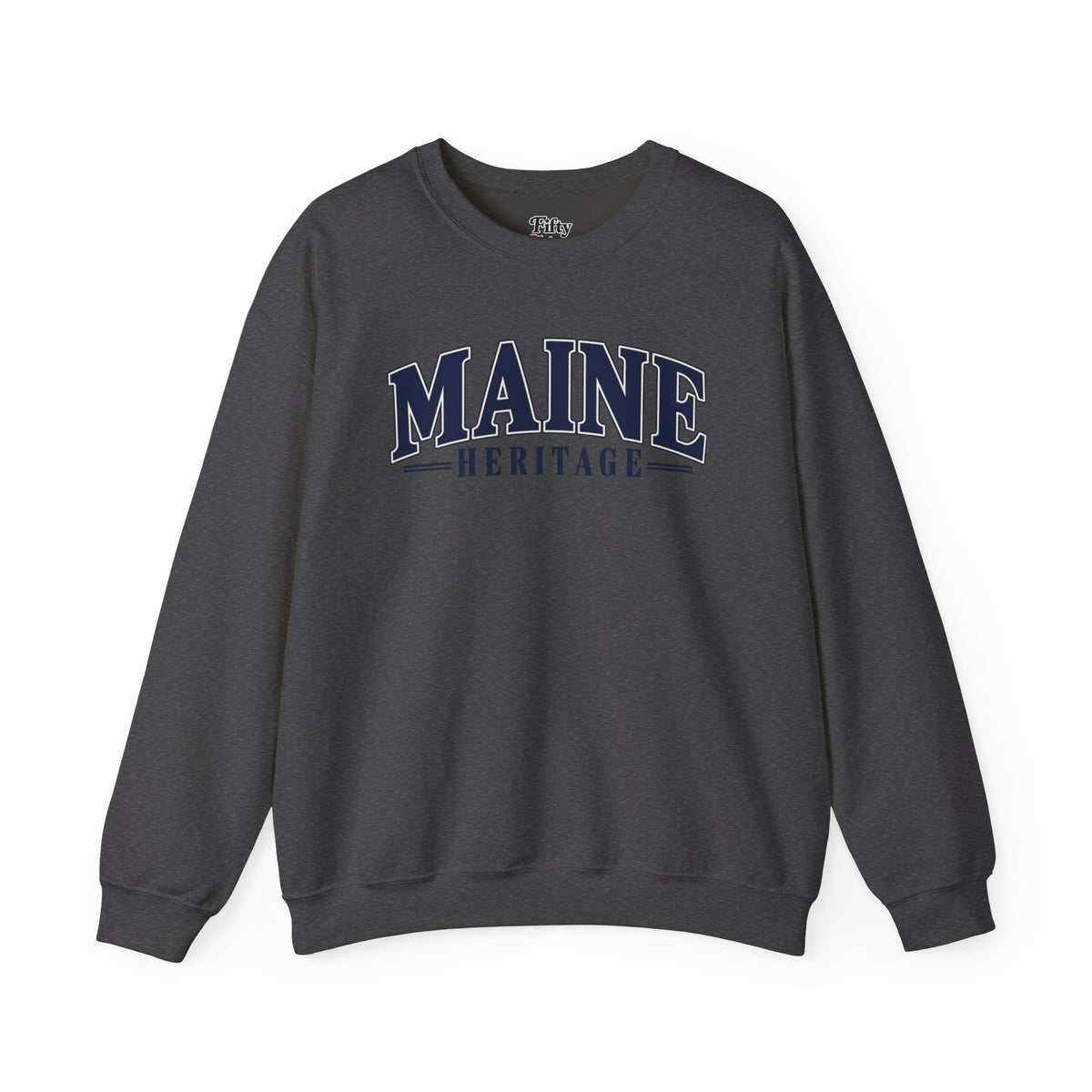 Maine Heritage Unisex Crewneck Sweatshirt State Name Graphic