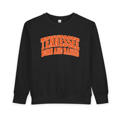 Tennessee Born and Raised Southern Collegiate Unisex Toddler Sweatshirt