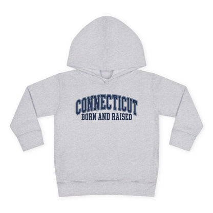 Connecticut Born and Raised Vintage Athletic Heritage Unisex Toddler Pullover Fleece Hoodie