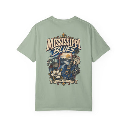 Mississippi Blues Unisex Comfort Color 1717 Streetwear Graphic Tee