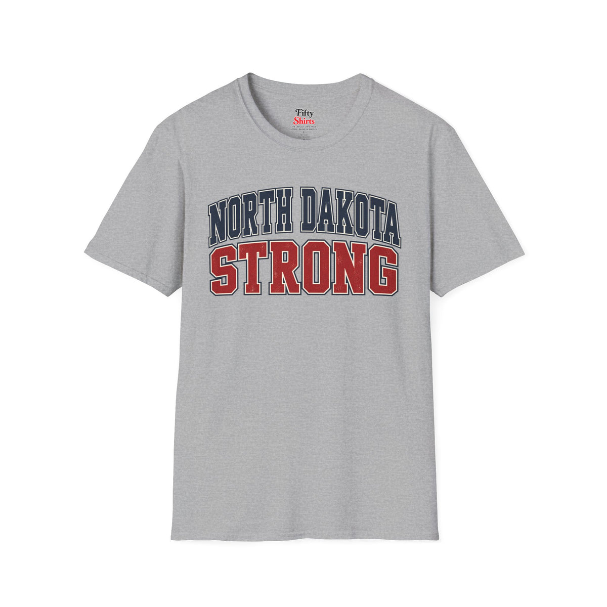 North Dakota Strong Unisex Softstyle T Shirt State Name Graphic Tee