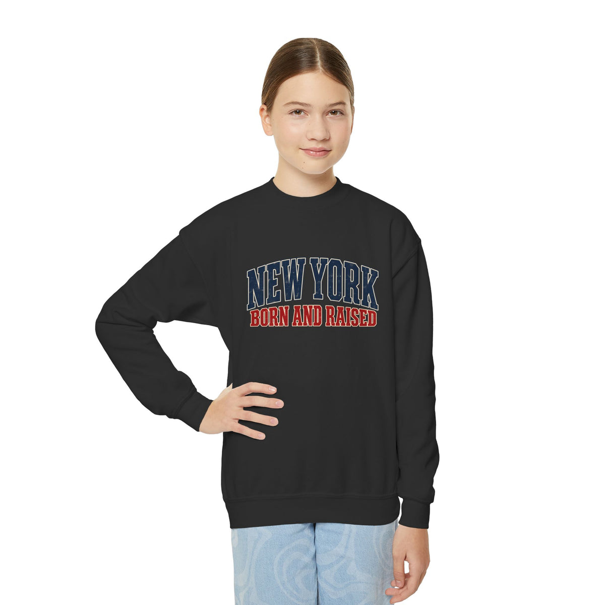 New York Born and Raised Classic Heritage Unisex Crewneck Sweatshirt Graphic