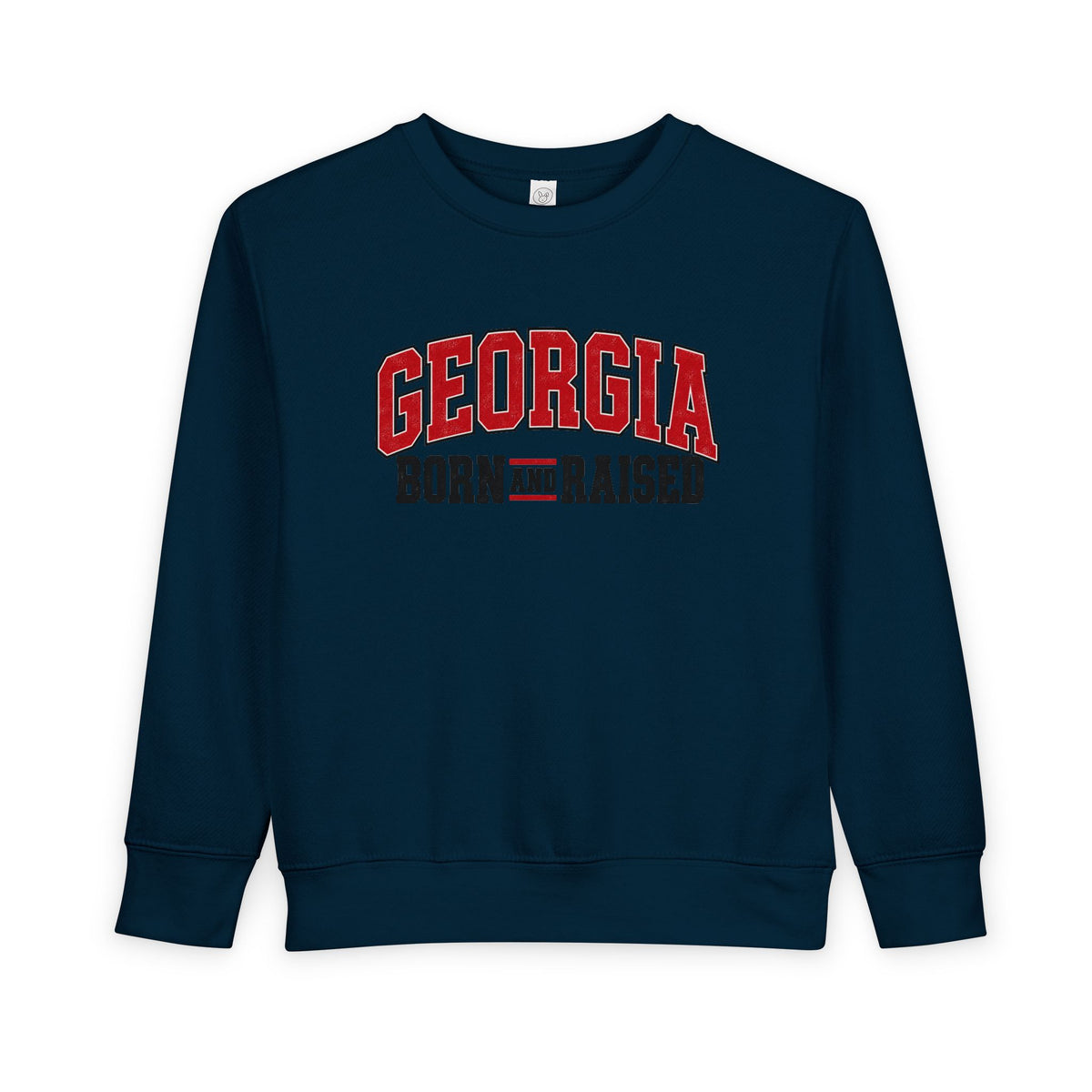 Georgia Born and Raised Old-School Athletic Unisex Toddler Sweatshirt