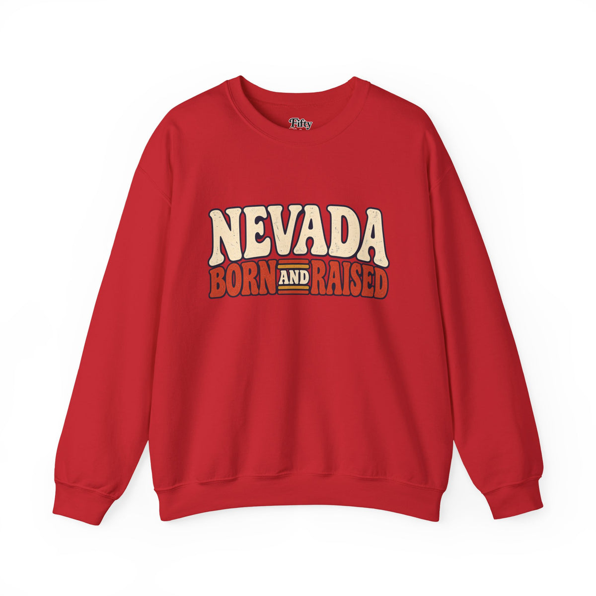 Nevada Born and Raised Retro 1970s Desert Unisex Sweatshirt Graphic