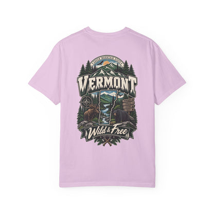Vermont Wild & Free Unisex Comfort Color 1717 Streetwear Graphic Tee