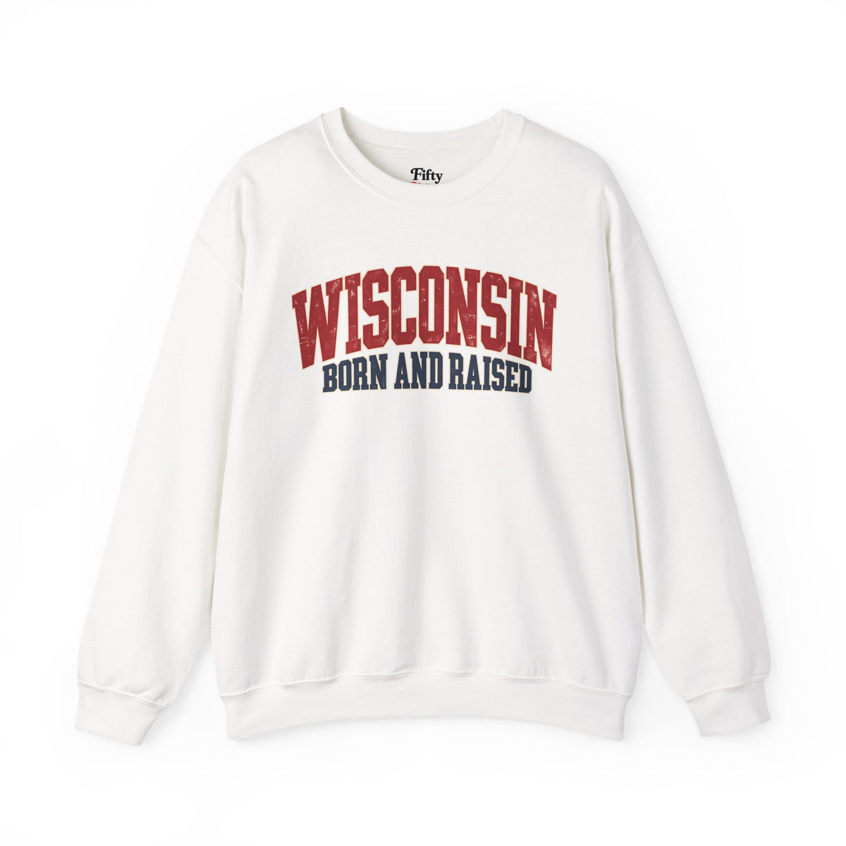 Wisconsin Born and Raised Midwest Heritage Unisex Sweatshirt Graphic(1)