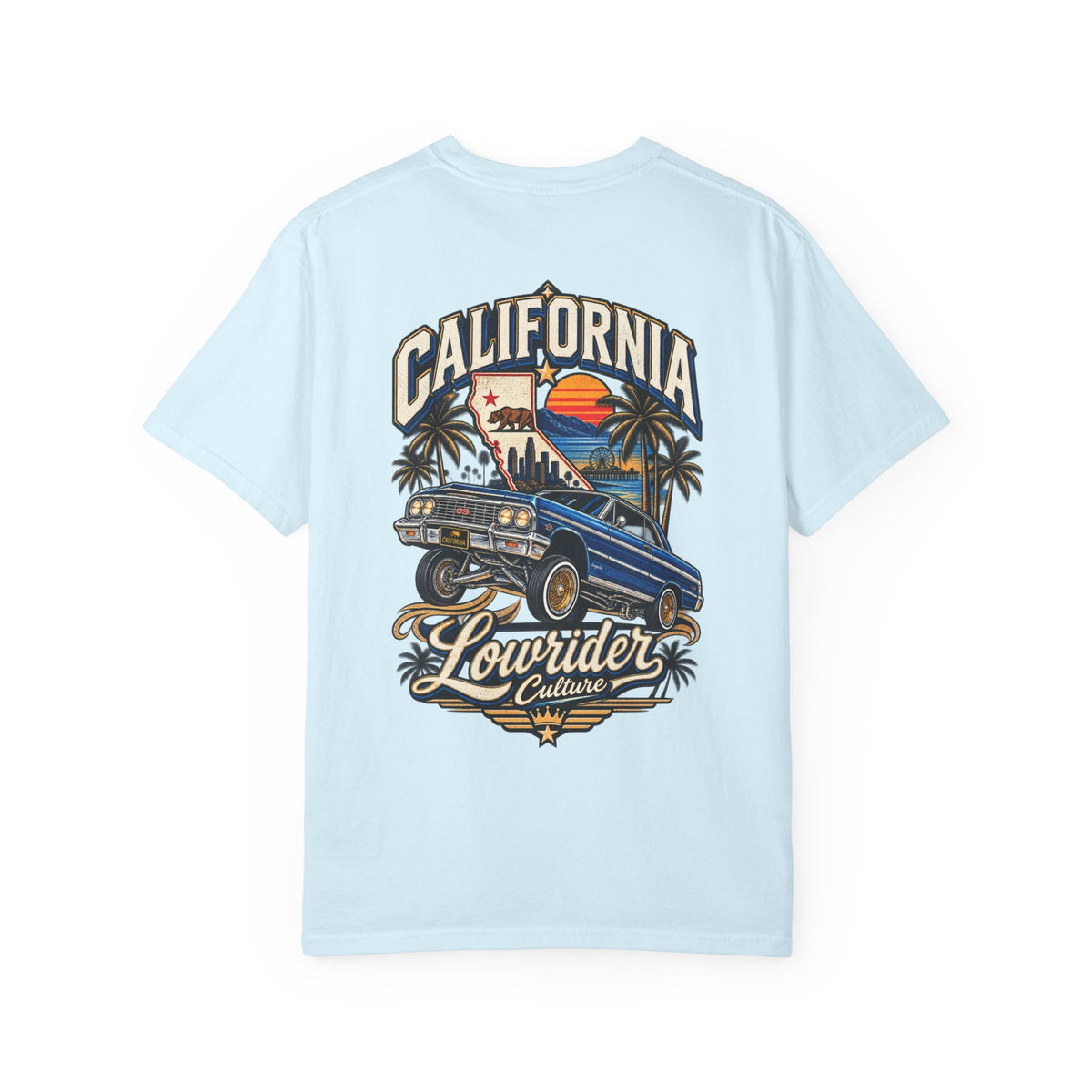 California Lowrider Culture  Unisex Comfort Color 1717 Streetwear Graphic Tee