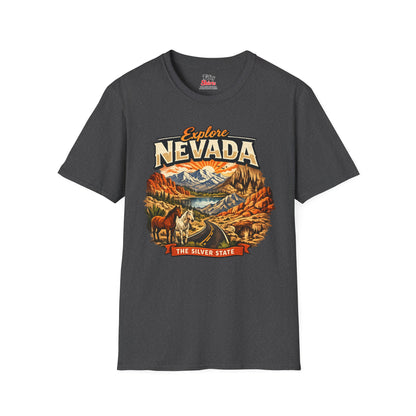 Explore Nevada Unisex Softstyle T Shirt State Pride Graphic Tee Collections FS03
