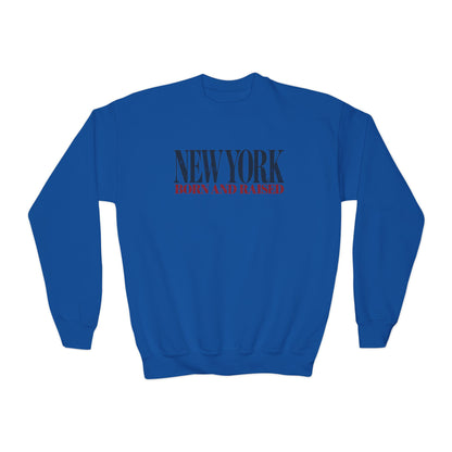 New York Born and Raised Luxury Streetwear Unisex Crewneck Sweatshirt Graphic