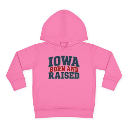 Iowa Born and Raised Classic Heritage Unisex Toddler Pullover Fleece Hoodie