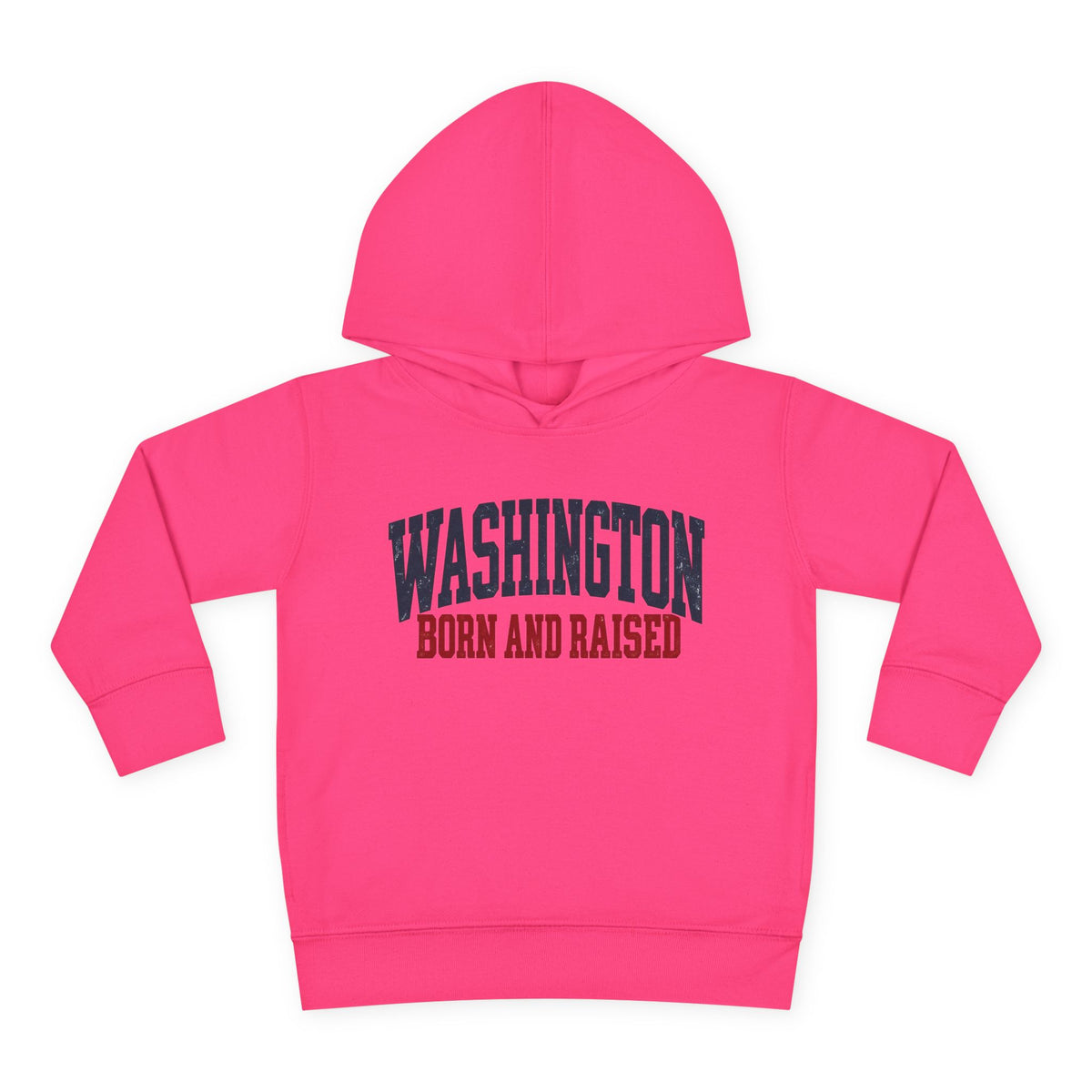 Washington Born and Raised Vintage Americana Unisex Toddler Pullover Fleece Hoodie