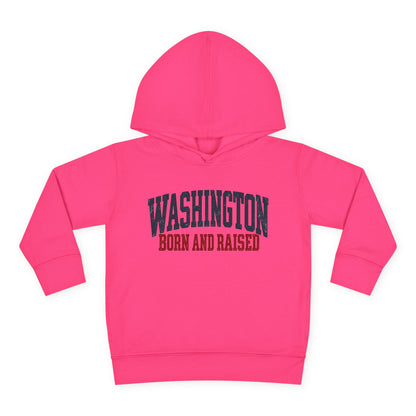 Washington Born and Raised Vintage Americana Unisex Toddler Pullover Fleece Hoodie