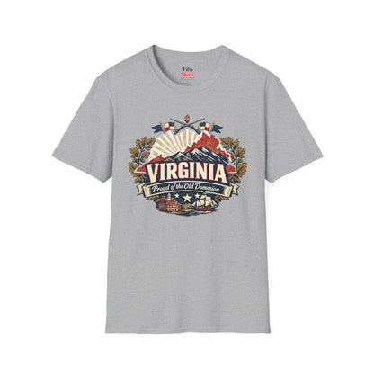 Virginia State Pride Unisex Softstyle T Shirt State Pride Graphic Tee Collections FS03