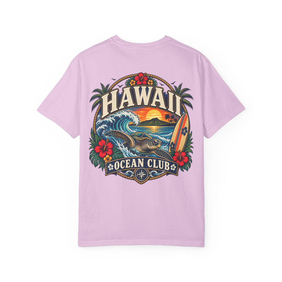Hawaii Ocean Club Unisex Comfort Color 1717 Streetwear Graphic Tee