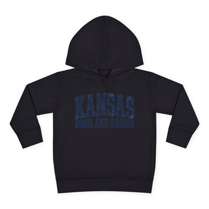 Kansas Born and Raised Bold Athletic Unisex Toddler Pullover Fleece Hoodie