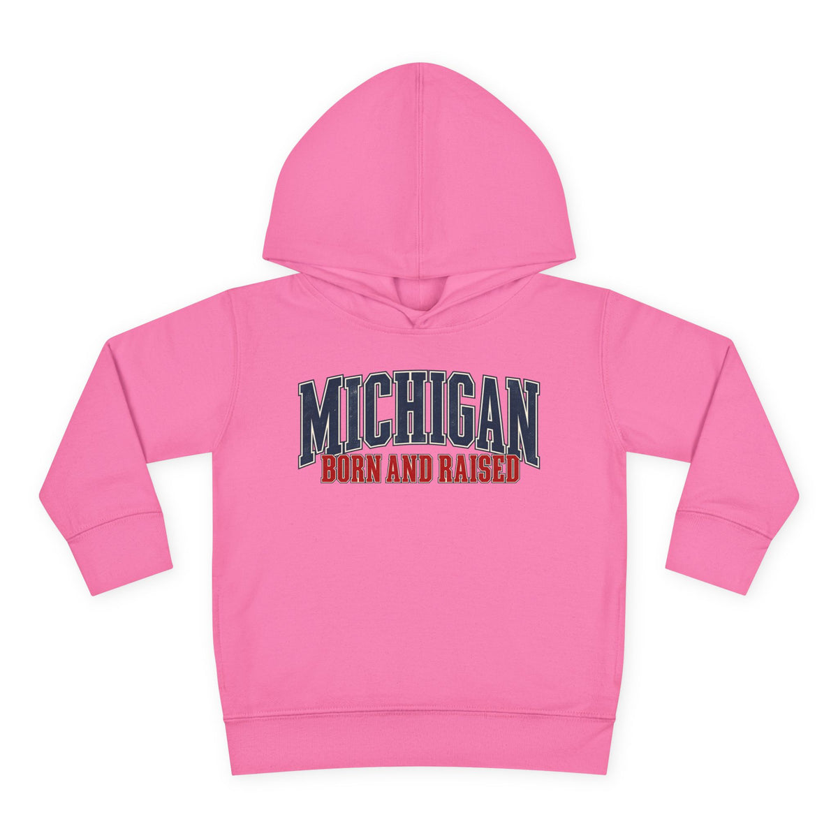 Michigan Born and Raised Luxury Vintage Streetwear Unisex Toddler Pullover Fleece Hoodie