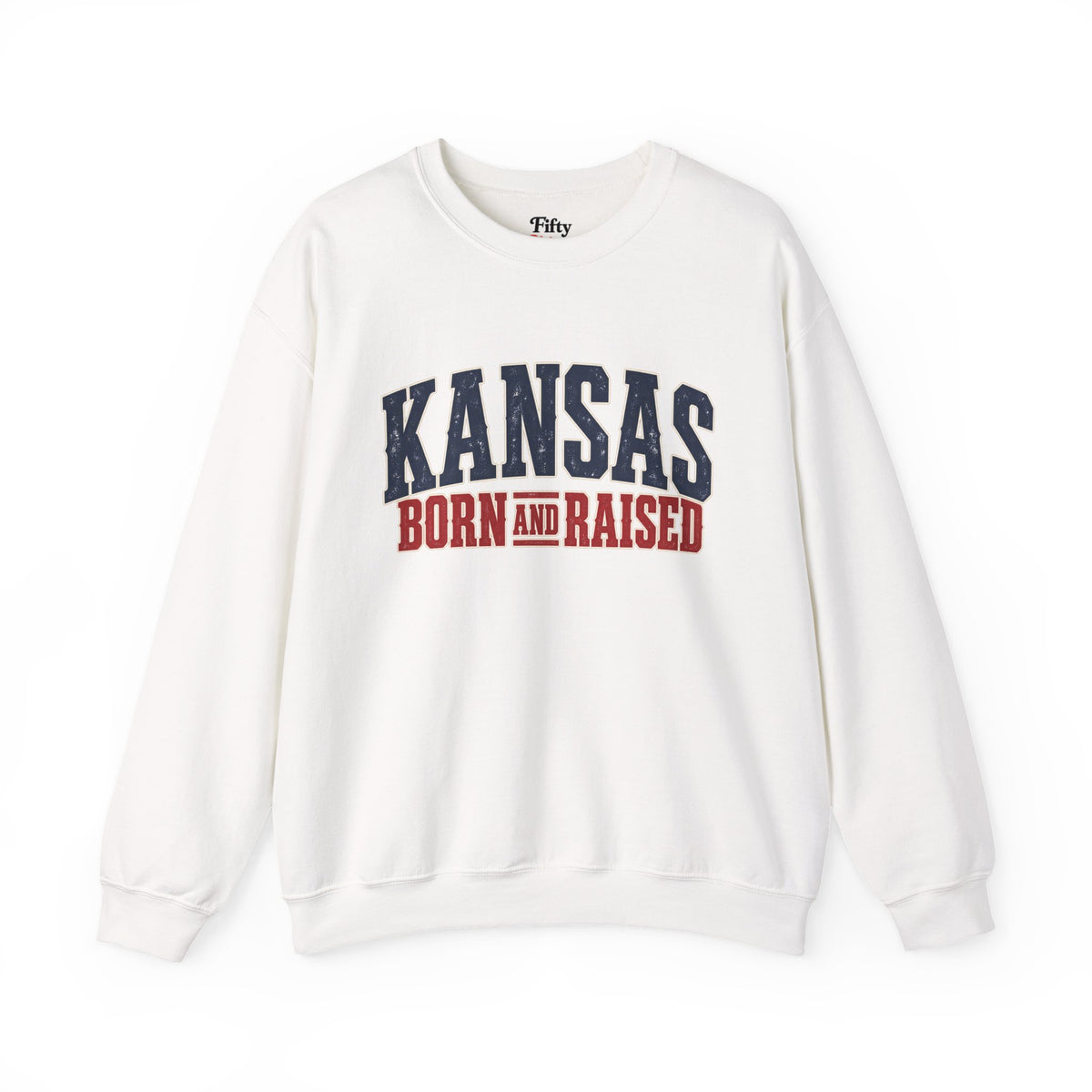 Kansas Born and Raised Western Heritage Unisex Sweatshirt Graphic
